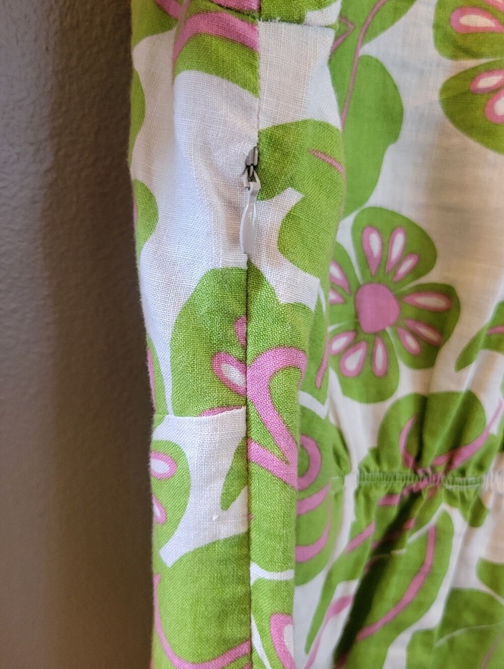 Boden Womens Linen Dress 8 Pink Green - Picture 4 of 4
